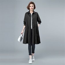 韩国东大门中长款风衣女283款风衣外套，女装风衣，秋牧寒烟