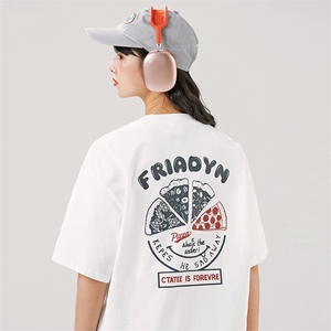 2025夏季新款男装日系潮牌纯色圆领宽松短袖休闲T恤半袖T928-F40图片