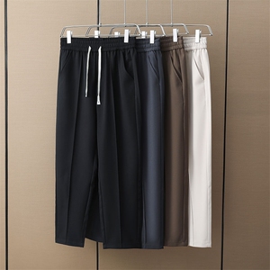休闲裤男秋季新款坠感宽松大码西裤K8096-P38图片