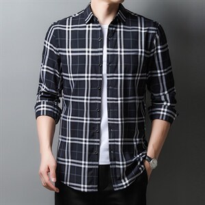 男式服装秋季新款衬衫男长袖翻领休闲四季可穿衬衣XY2201-P78