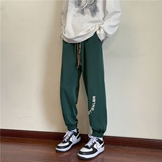 复合牛奶丝设计感小众菠萝格裤子高街潮日系宽松K007*P30控58，男装休闲裤，星座227-2