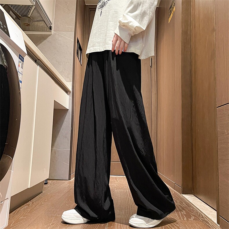 8XL-M 特大码风棉麻裤男长裤子宽松直筒型休闲拖地裤k955P65图片