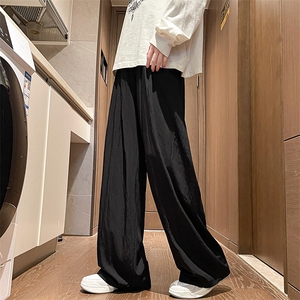 8XL-M 特大码风棉麻裤男长裤子宽松直筒型休闲拖地裤k955P65图片