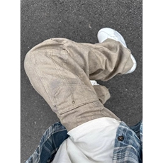 【有货的】杏色扎染工装裤男美式复古大口袋裤子G810CC-特P58，男装工装外套，星座1007（原301D）