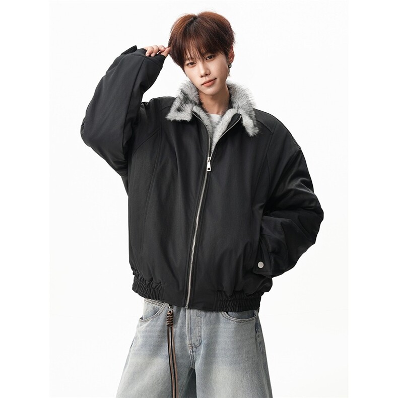 狼王座山雕夹克棉服男女款冬季加绒加厚哈林顿棉服外套,男装夹克,星座715-4