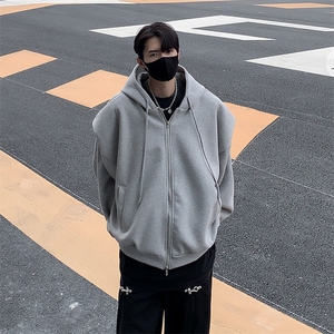 垫肩卫衣男韩版潮流连帽高街帅气2025春季ins宽松外套WB195-P45图片