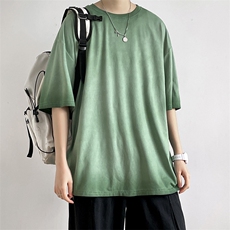新品！港风短袖T恤水洗做旧i男士宽松ns潮牌百搭上衣TC3100-P29，男装T恤，星座717