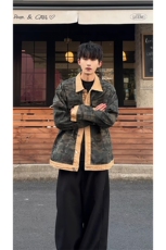 A1894P60控108-2026春季新款迷彩工装牛仔外套男潮牌美式复古上衣，男装工装外套，电商B241