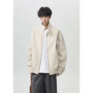 立领夹克男士春秋季宽松冲锋上衣飞行员外套25XJ55235特批40图片