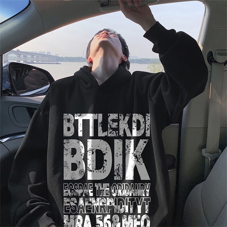 抖音得物供货 可提供视频 秋冬重磅美式宽松连帽卫衣WKD02图片