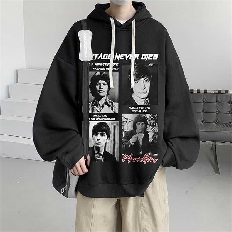 连帽卫衣男大码胖子帽衫大号运动服WY2451-P35图片