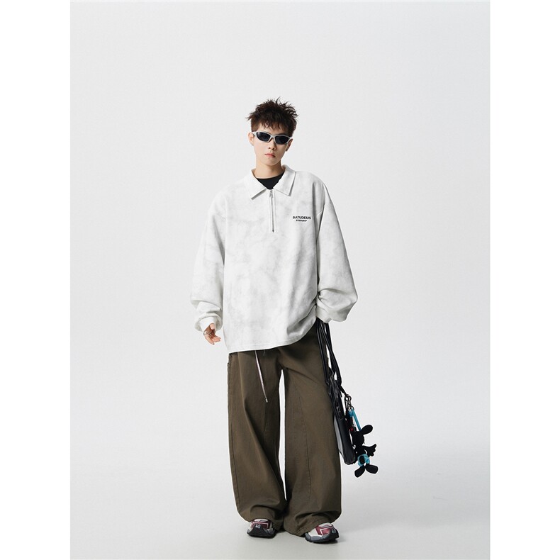 【春款现货】WY5536-P35特控68加领带P40特大码扎染卫衣,男装卫衣,电商D232