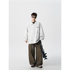 【春款现货】WY5536-P35特控68加领带P40特大码扎染卫衣，男装卫衣，电商D232