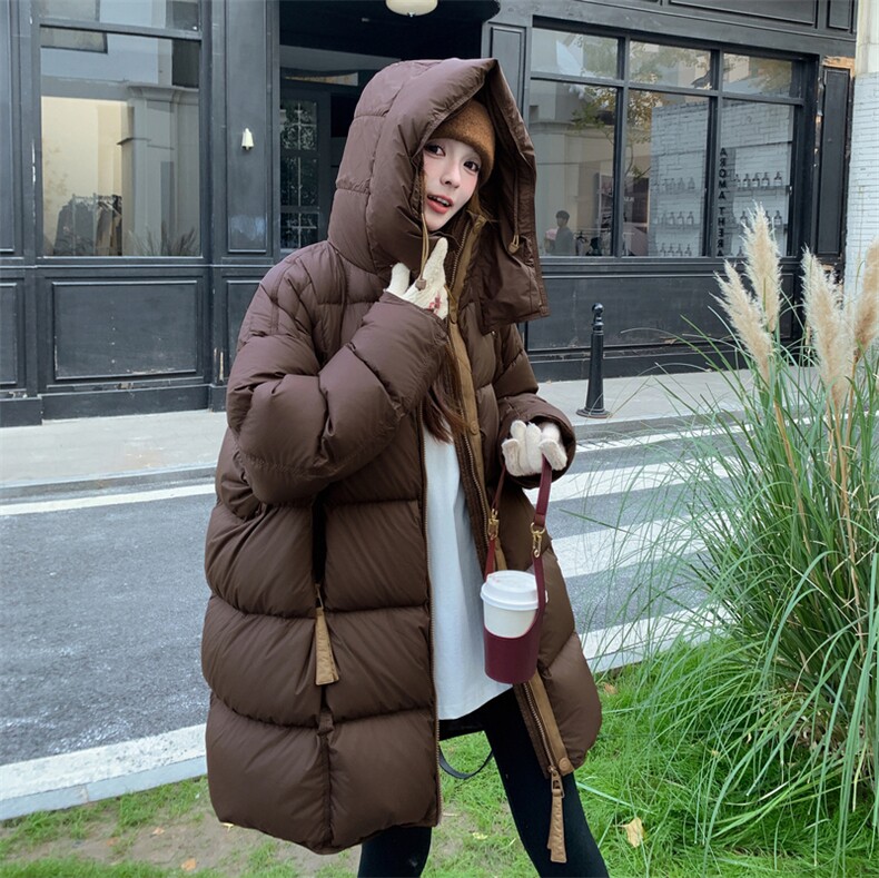 简约风女装女士精品羽绒服2026年冬季有帽不可拆90白,女装羽绒服,2C011