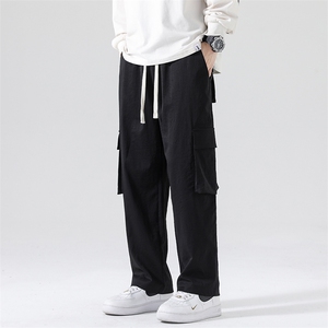 春夏新款工装休闲裤男宽松阔腿裤直筒裤CK2318-P50图片