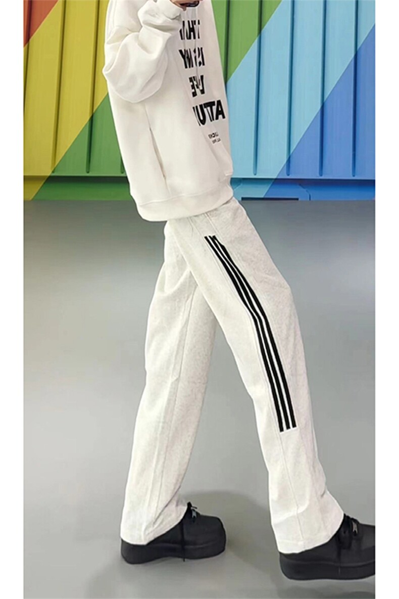 秋季美式高街运动拼接三条杠休闲卫裤货号K2434P5578,男装休闲裤,电商A063