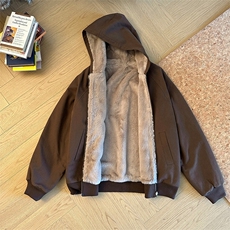 现货座山雕双面穿连帽加绒棉衣外套冬棉服D54106-TP105188，男装棉衣，电商A102