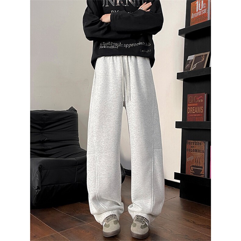 美式重磅卫裤男款春秋季2025新款潮牌解构拼接运动裤阔腿休闲裤子，男装休闲裤，电商A309