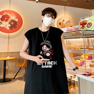 已注册直播抖音得物品质纯棉250克重磅男无袖背心T恤T532P28控39图片