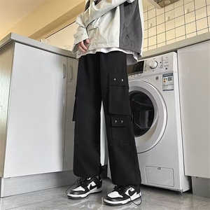 美拉德工装裤子男宽松直筒阔腿裤垂感痞帅高级感潮牌美式高街P55图片