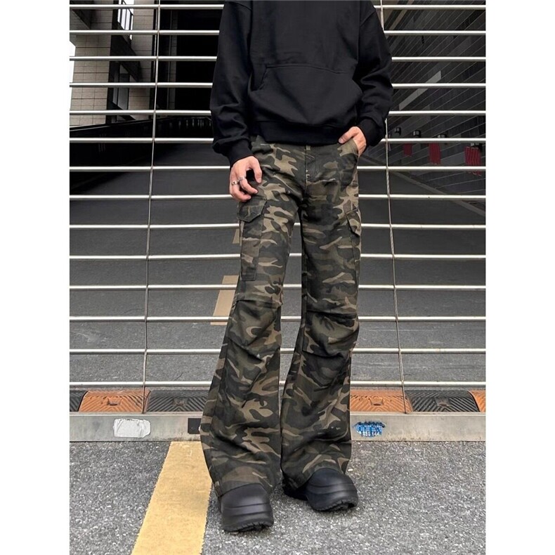 【有货】DK61-批50原版质量美式复古迷彩裤多口袋男春秋季微喇裤,男装牛仔裤,星座603-2