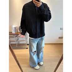 1506-1/JJ611/P120美式高街牛仔棉衣外套男女春秋冬季复古潮流，男装棉衣，星座1506-1