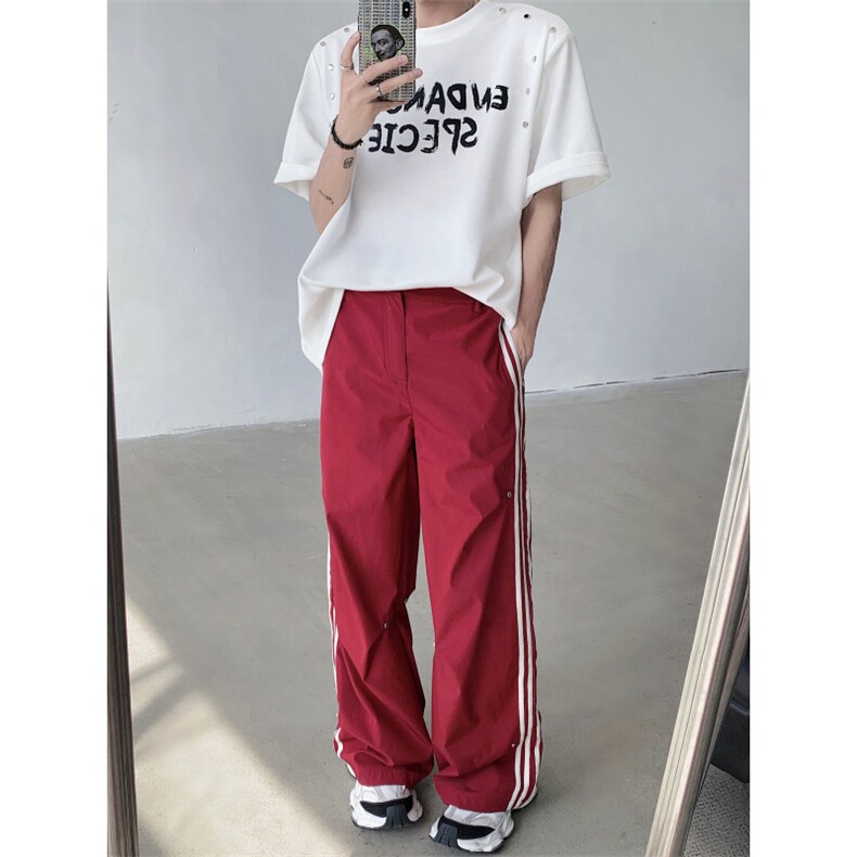 24夏季简约印花金属垫肩短袖T恤DX129-p58,男装T恤,电商B288