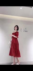 夏季新款性感花边一字肩洋气连衣裙图片