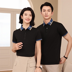 夏季冰丝团服工作服LOGO定制男女同款拼色POLO衫广告衫LS664p35，男装Polo衫，星座1602B（原101B-1）