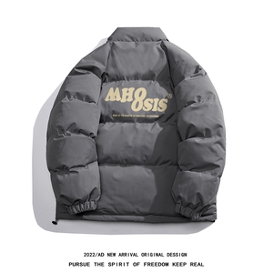 白底 新款冬季时尚百搭宽松字母印花潮流棉服外套MY2055P85控118图片