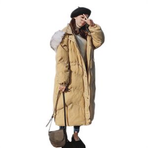款现货好数据柒柒家大毛领收腰棉服M71图片