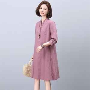 连衣裙女2025新款春秋时尚爆款遮肚显瘦中年妈妈休闲洋气提花裙子图片