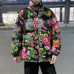 MY203冬加厚保暖面包服棉袄东北大花大码男女棉衣风特色棉袄图片