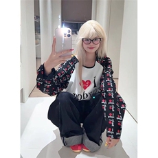 5540-P38原版做工220克休闲宽松男女同款长袖T恤，女装T恤，星座617A-2