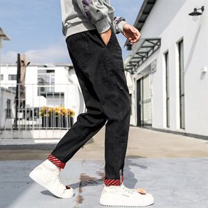 春季牛仔裤男韩版潮流哈伦裤休闲弹力长裤束脚九分裤潮牌8912-P40图片