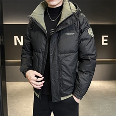 冬季店主风新款连帽羽绒服男短款保暖羽绒外套Y5502-P165，男装羽绒服，电商A237
