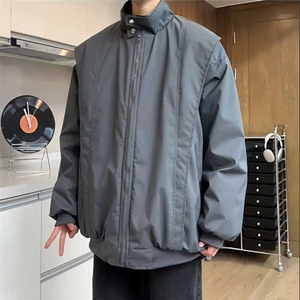 网络图开春派克服夹克冲锋衣双开立领防水显高夹克外套JK2489 P70图片