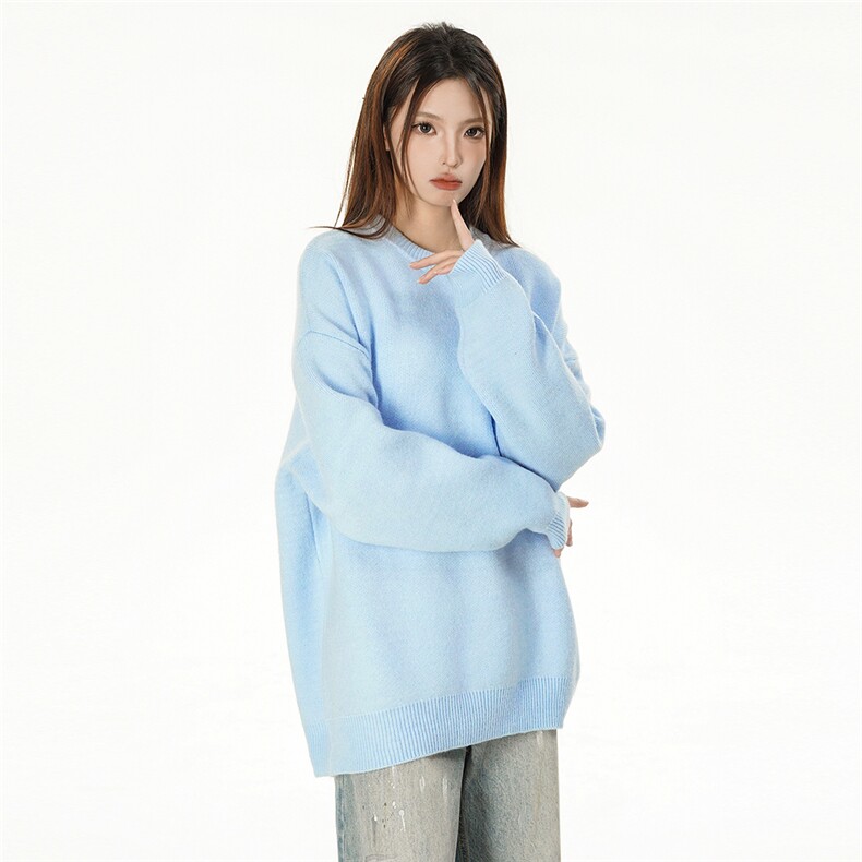 特批女模新款高品质安哥拉圆领宽松毛衣针织衫A268-M800特批35,男装针织衫/毛衣,电商A268