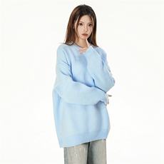 特批女模新款高品质安哥拉圆领宽松毛衣针织衫A268-M800特批35，男装针织衫/毛衣，电商A268