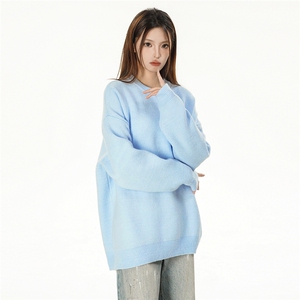特批女模新款高品质安哥拉圆领宽松毛衣针织衫A268-M800特批35图片