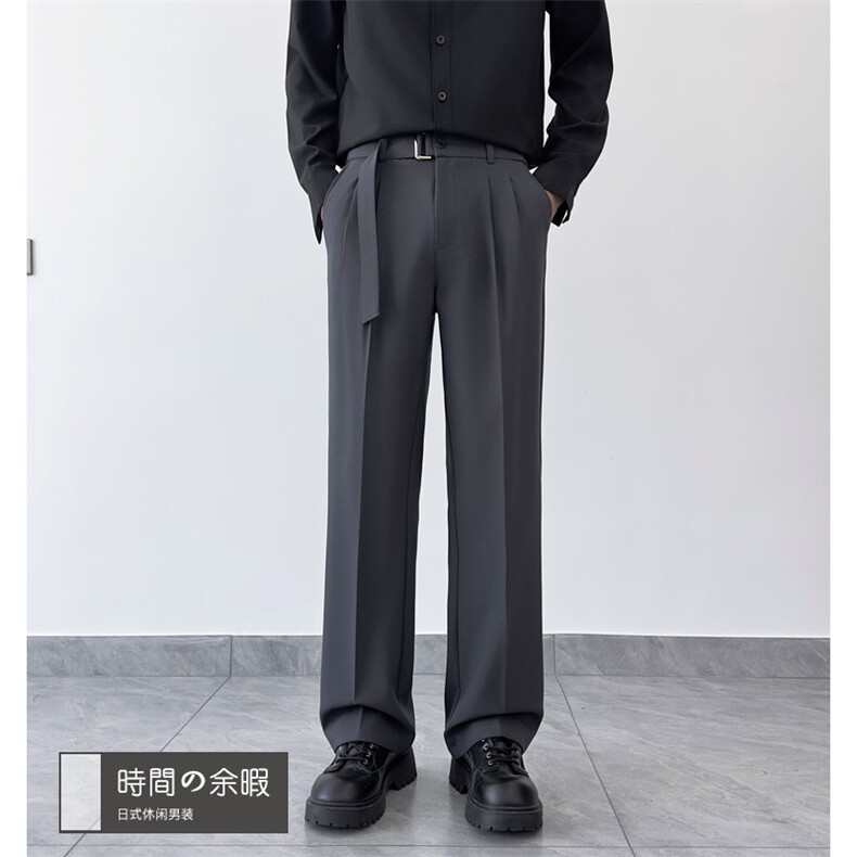 1506-1/QVS1000/P46秋季西裤男宽松休闲长裤垂感拖地裤子韩版,男装西裤,星座1506