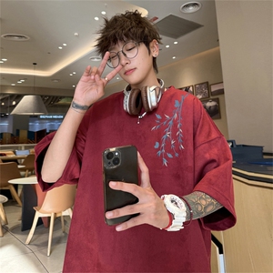 特P19控38   2024夏季新款麂皮绒圆领短袖T恤RT442图片