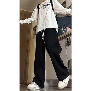 春季加长版高个子休闲卫裤男款188cm110直筒阔腿休闲裤KZ006P45图片