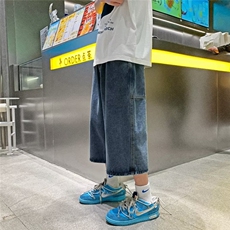 牛仔短裤男韩版痞子帅高街2026夏季新款ins宽松休闲短裤RK129-P39，男装牛仔裤，星座412