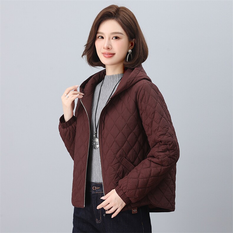 2024年冬季新款棉服时尚休闲连帽加棉短款小棉衣,女装棉衣/棉服,依恋蒂丝