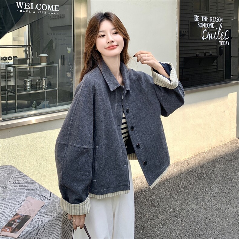 现货拼接短外套8850P175K268,女装短外套,2C201
