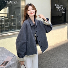 现货拼接短外套8850P175K268，女装短外套，2C201