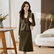 2023春秋《高质现货》新款百搭时装套装圆领长袖显瘦两件套，女装套装/套裙，韩然一族