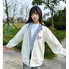 5591-P55原版做工纯棉华棉复合休闲卫衣薄款/加绒，女装卫衣/绒衫，星座617A-2