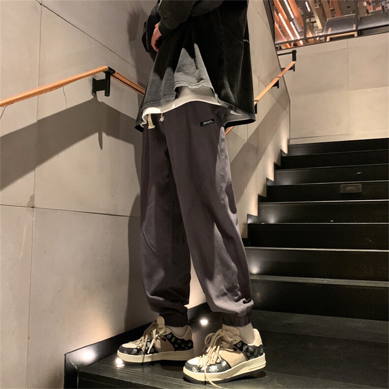 男秋季新款港风束脚抽绳休闲裤X7121P38,男装休闲裤,星座1116-2
